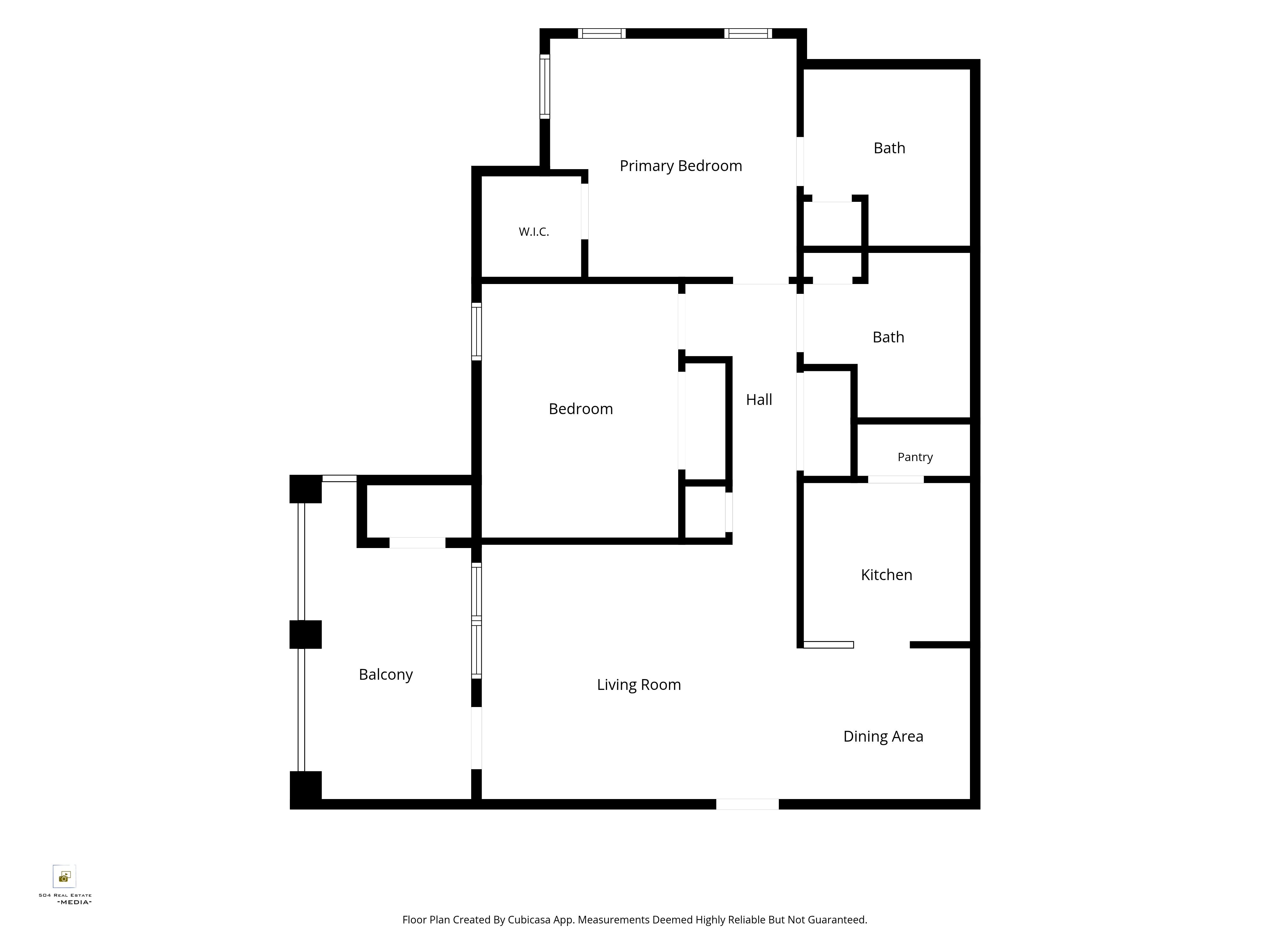 B1M two bedroom, two bath floor plan, 950 square feet